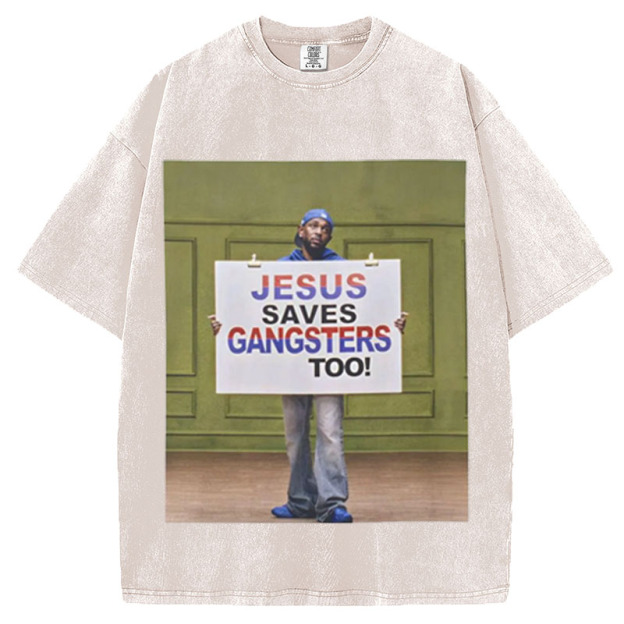 Kendrick Lamar Jesus Saves Gangsters too T-Shirt,Hip Hop Sweatshirt, Music Fan Gift