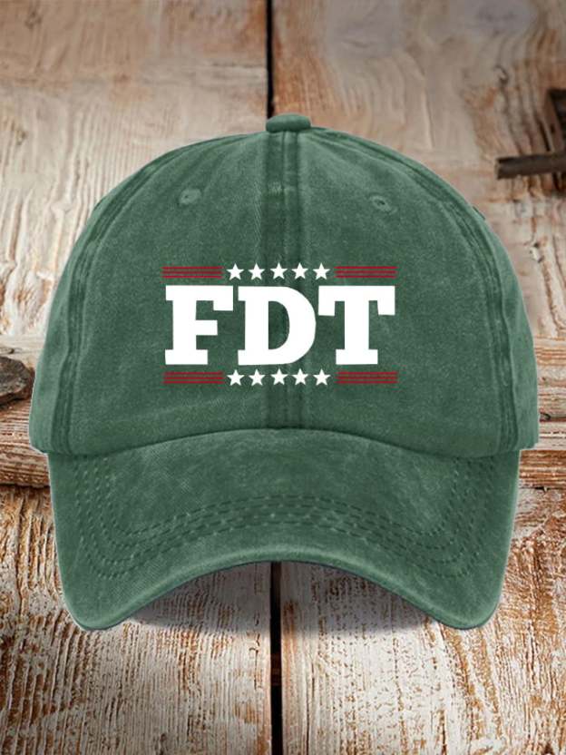 Unisex Fdt Printed Washed Cotton Hat