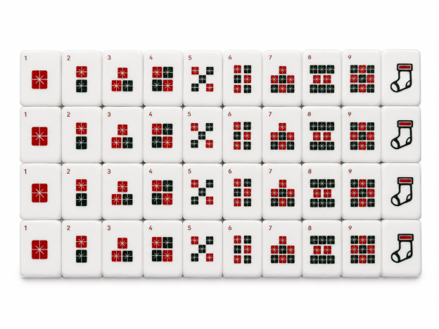 Christmas Cheer Mahjong Tiles