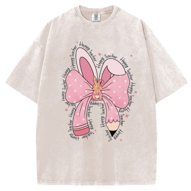 Easter Teacher Cute Coquette Bow Bunny T-shirt/Sweatshirt