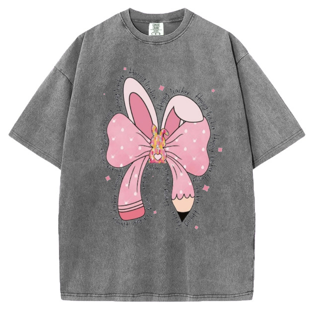 Easter Teacher Cute Coquette Bow Bunny T-shirt/Sweatshirt