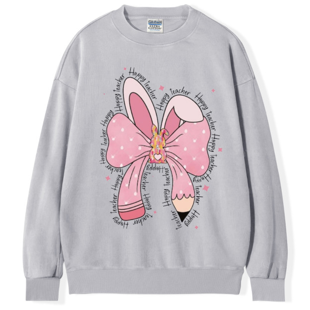 Easter Teacher Cute Coquette Bow Bunny T-shirt/Sweatshirt