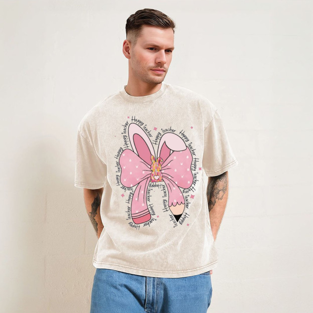 Easter Teacher Cute Coquette Bow Bunny T-shirt/Sweatshirt