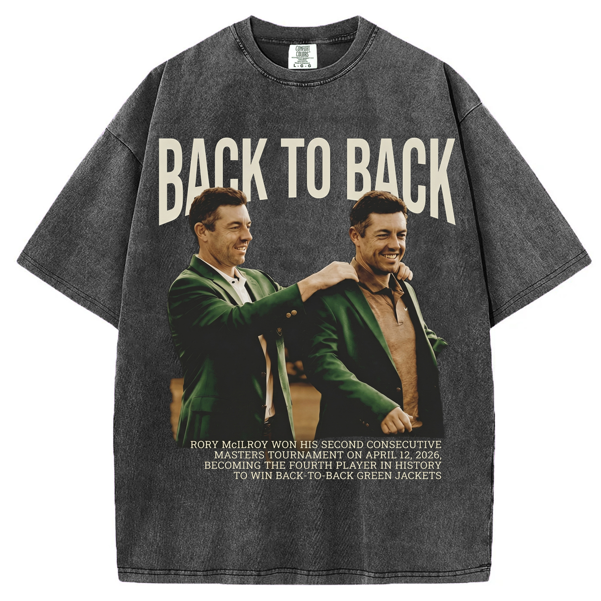 Rory McIlroy Back to Back Champions Vintage T-shirt/Sweatshirt
