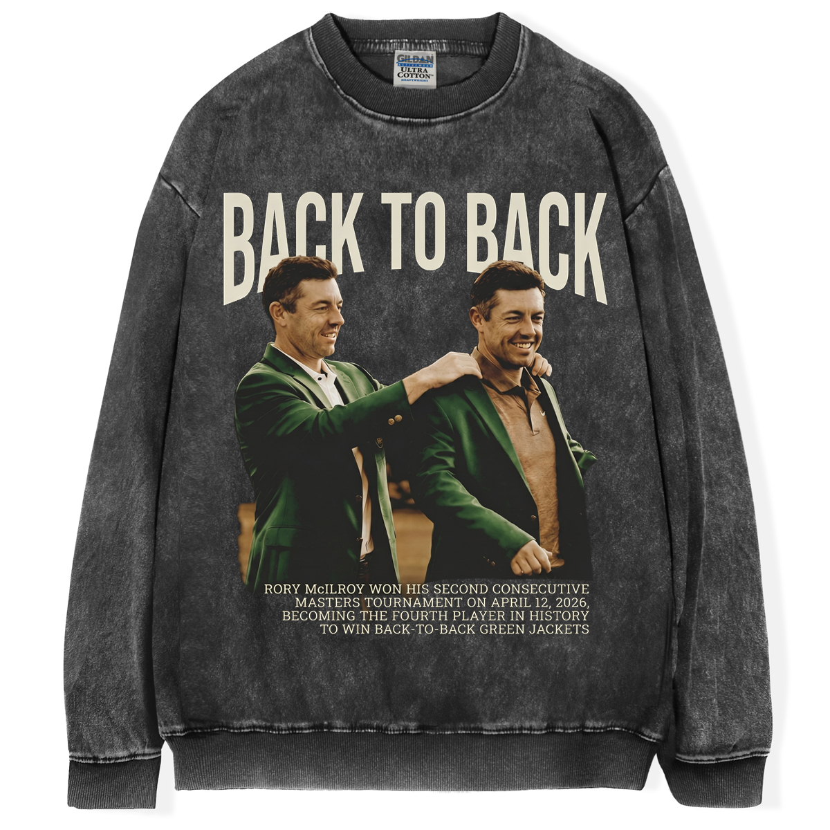 Rory McIlroy Back to Back Champions Vintage T-shirt/Sweatshirt