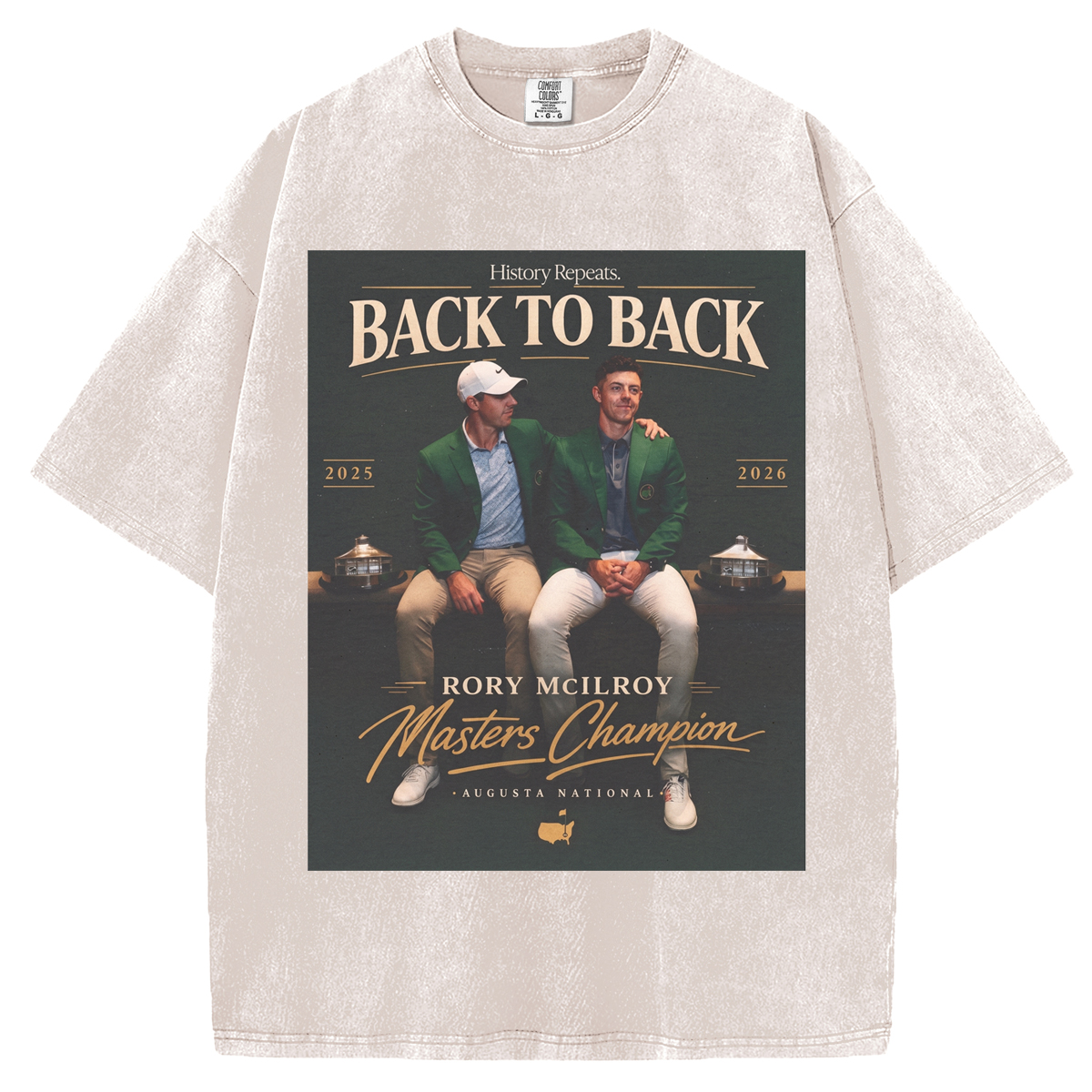 Vintage Rory McIlroy Masters Champion Back To Back T-shirt/Sweatshirt