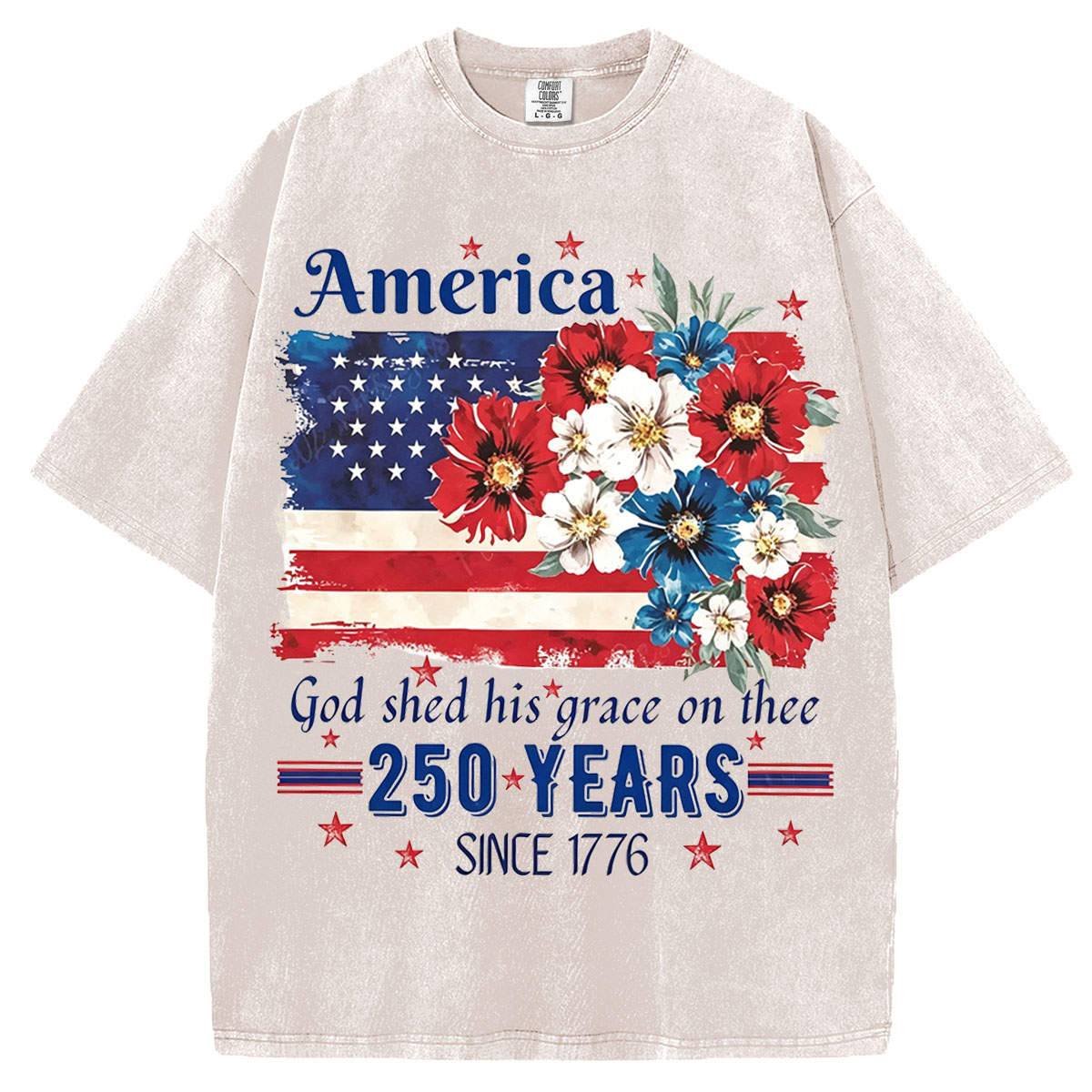 America 250 Years Flag Floral T-Shirt/Sweatshirt