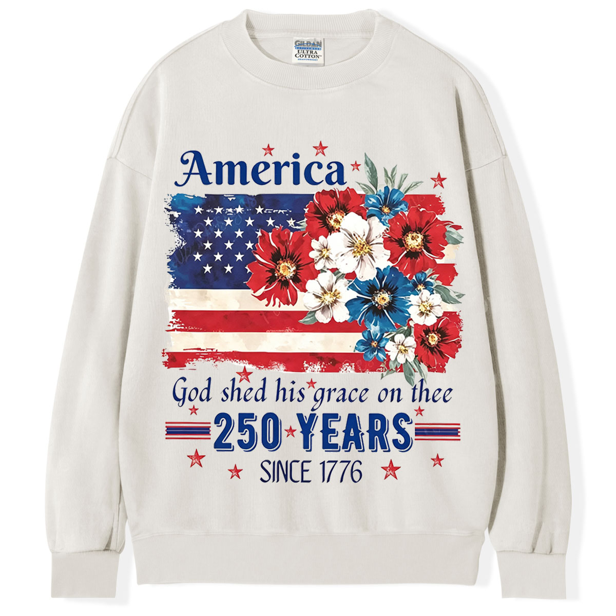 America 250 Years Flag Floral T-Shirt/Sweatshirt