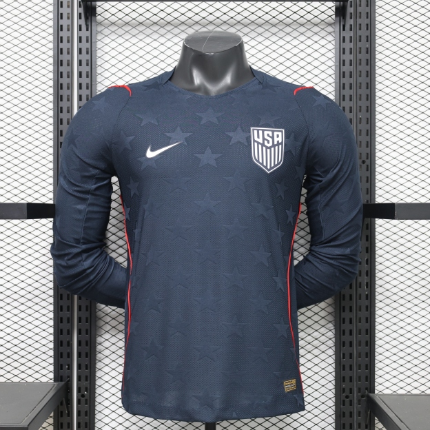 2026 Long Sleeve Player Version United States National Team Away Soccer Jersey
