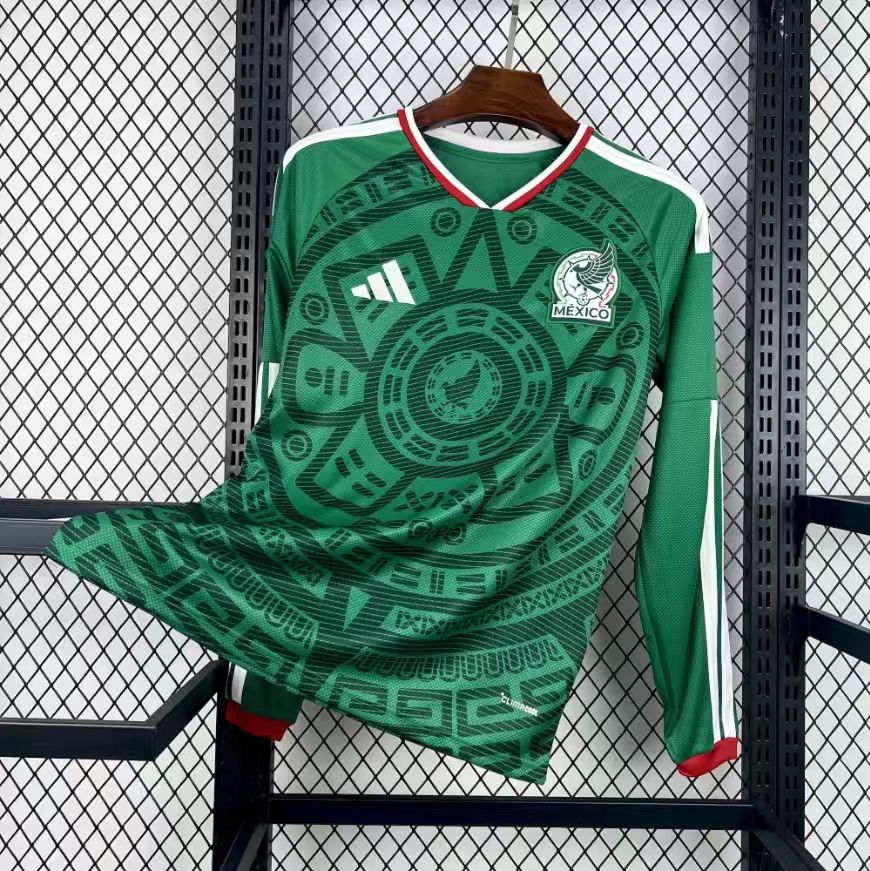 2026 Long Sleeve Mexico National Team Home Soccer Jersey