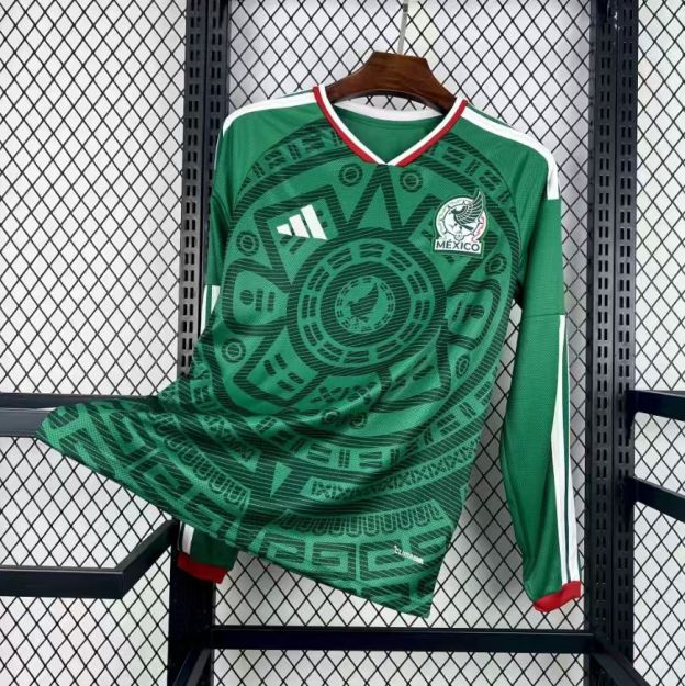 2026 Long Sleeve Mexico National Team Home Soccer Jersey
