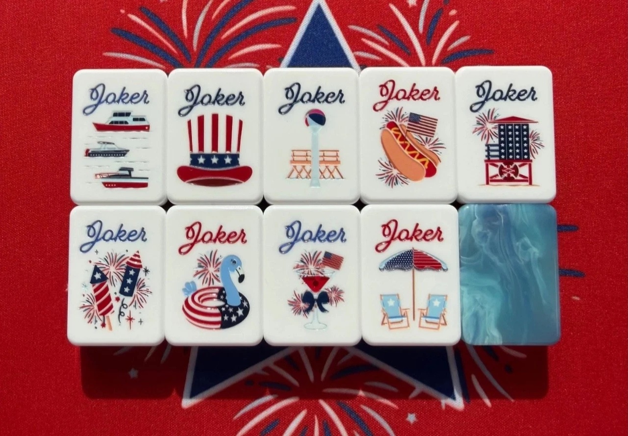 Patriotic American Mahjong Tile