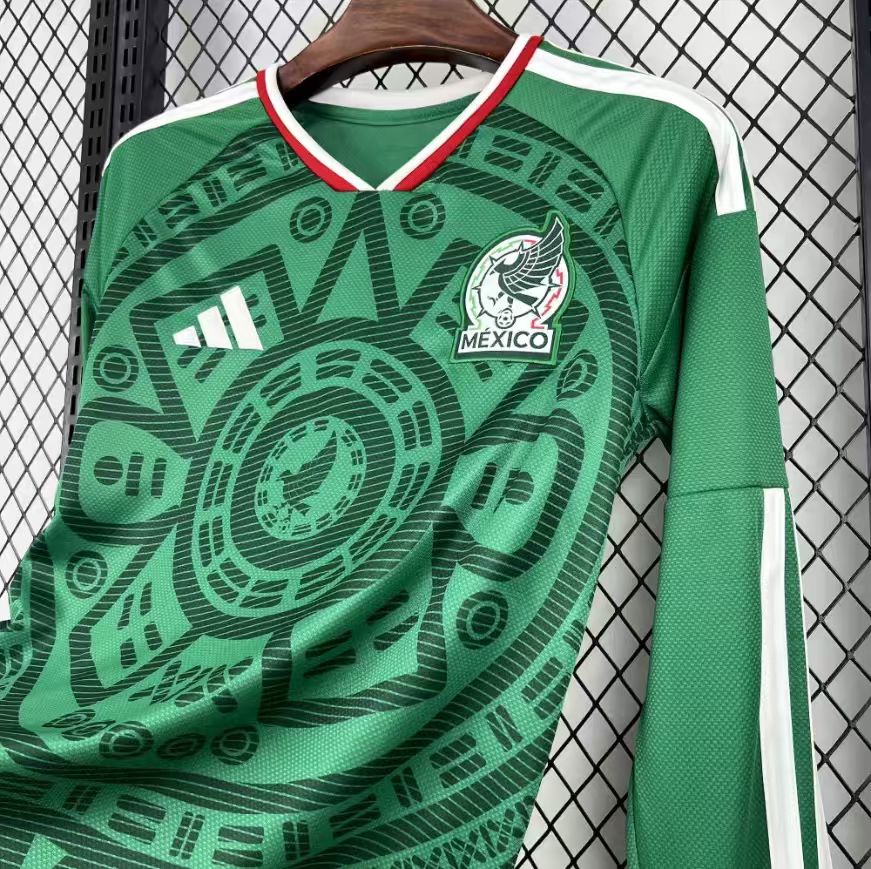 2026 Long Sleeve Mexico National Team Home Soccer Jersey