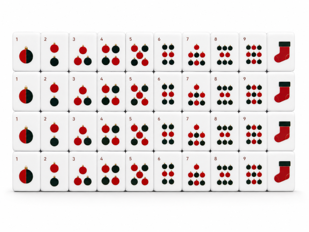 Christmas Cheer Mahjong Tiles