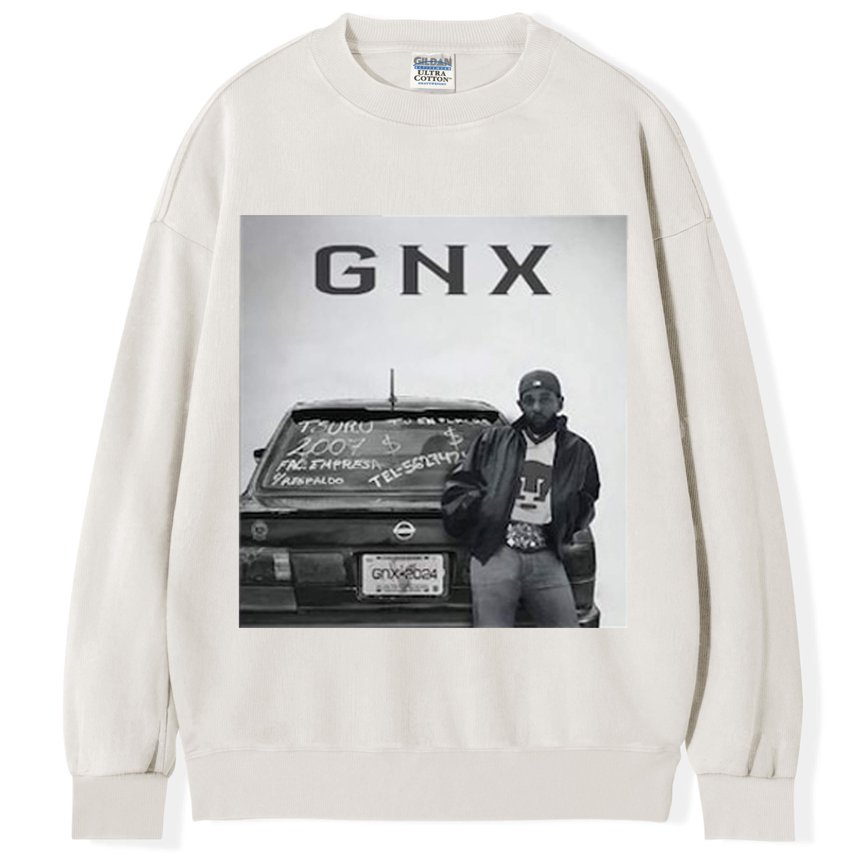Limited Kendrick GNX White Car T-Shirt, New Viral GNX Album Poster Reference Sweatshirt