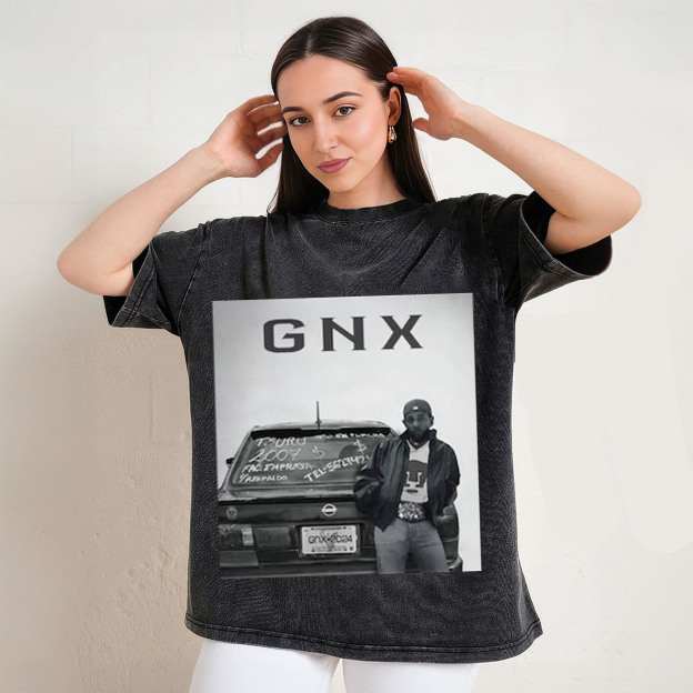 Limited Kendrick GNX White Car T-Shirt, New Viral GNX Album Poster Reference Sweatshirt