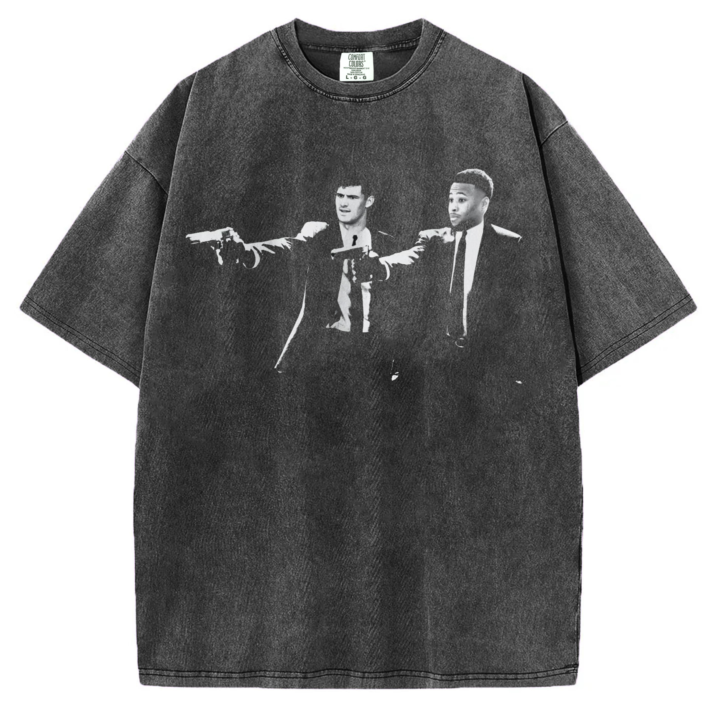 Daniel Jones & Saquon Barkley Pulp Fiction Style T Shirt