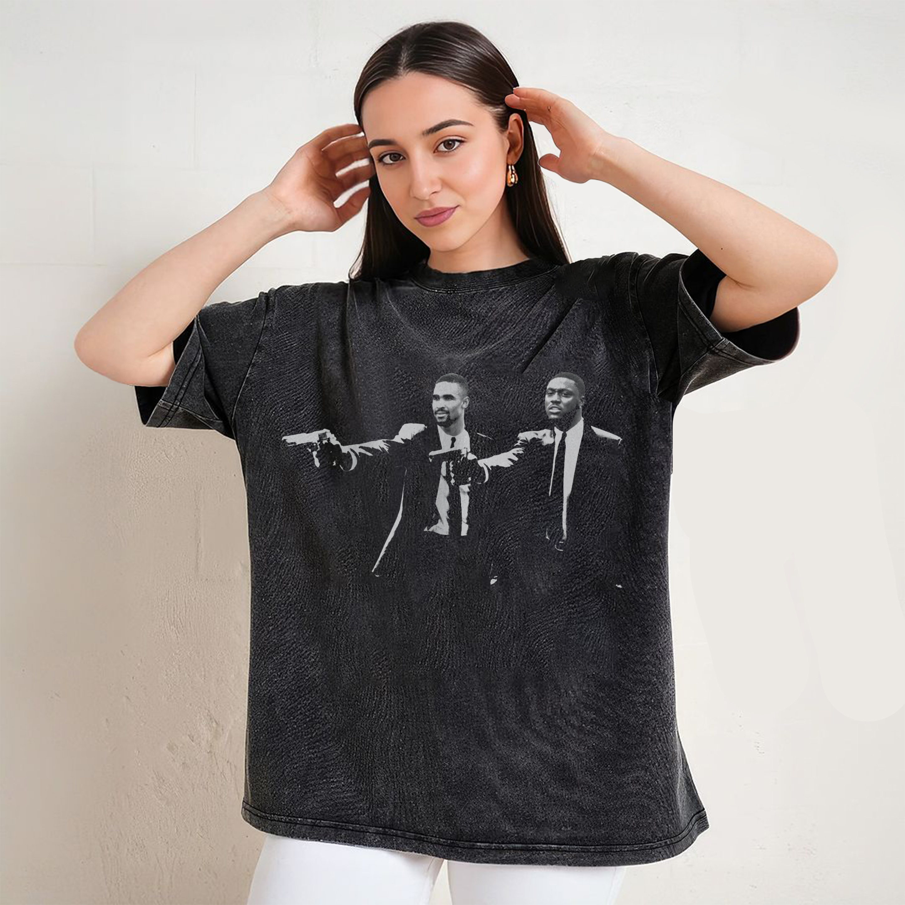 Jalen Hurts & A.J. Brown Pulp Fiction Style T Shirt