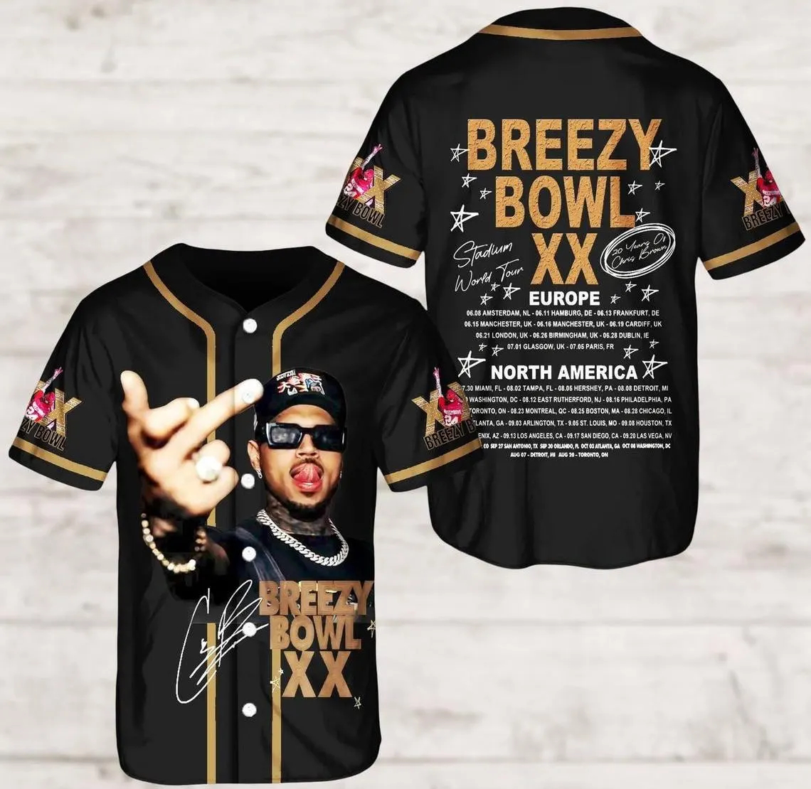 Chris Brown Breezy Bowl XX Tour Shirt