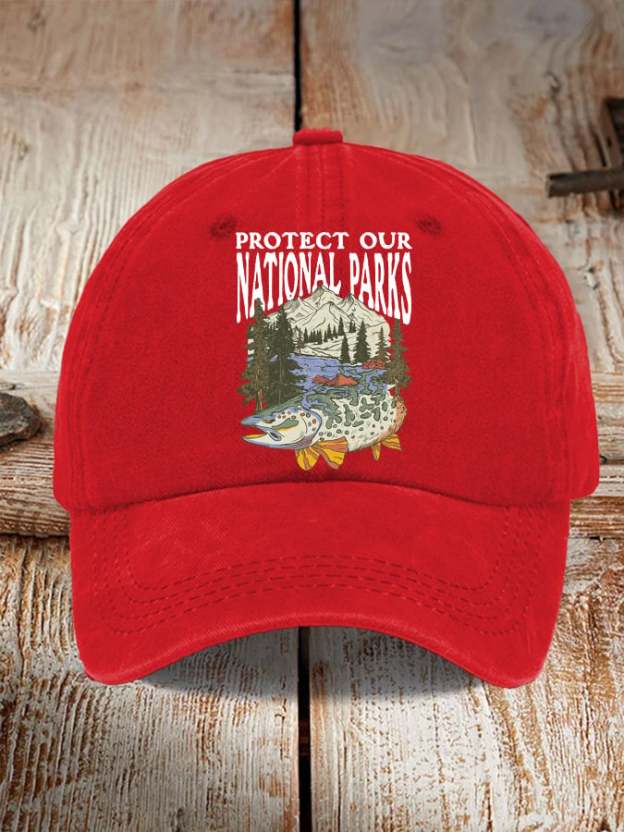 Protect Our National Parks Print Baseball Cap