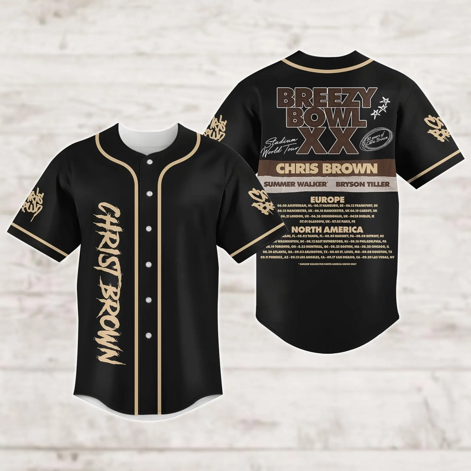 Chris Brown Breezy Bowl XX Tour Shirt