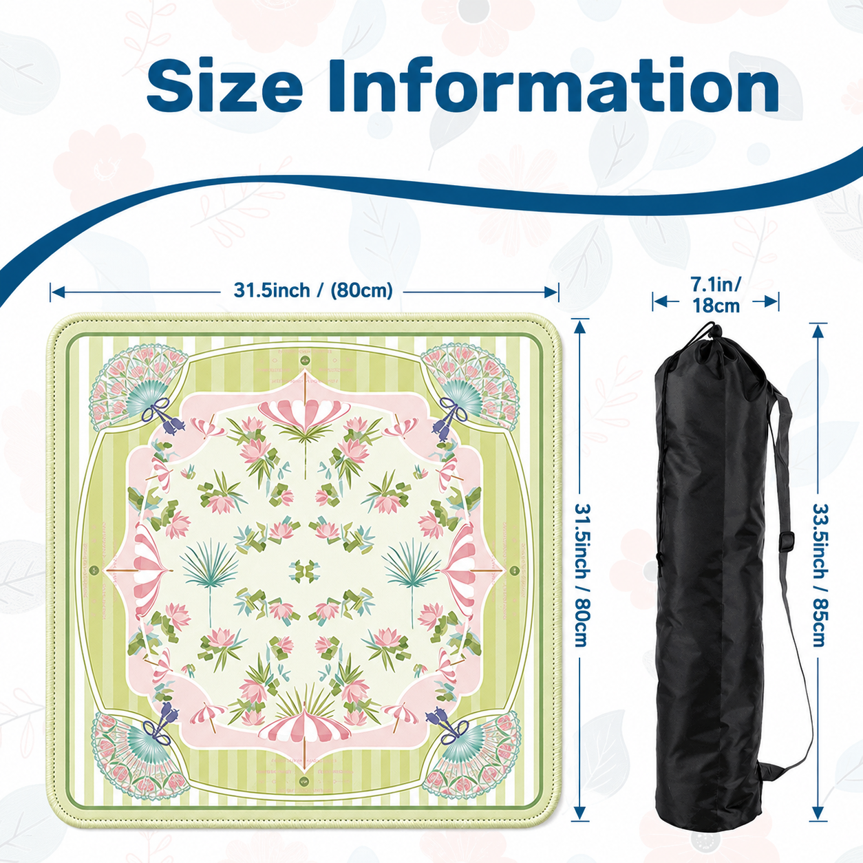Lotus Fan Garden Mahjong Mat