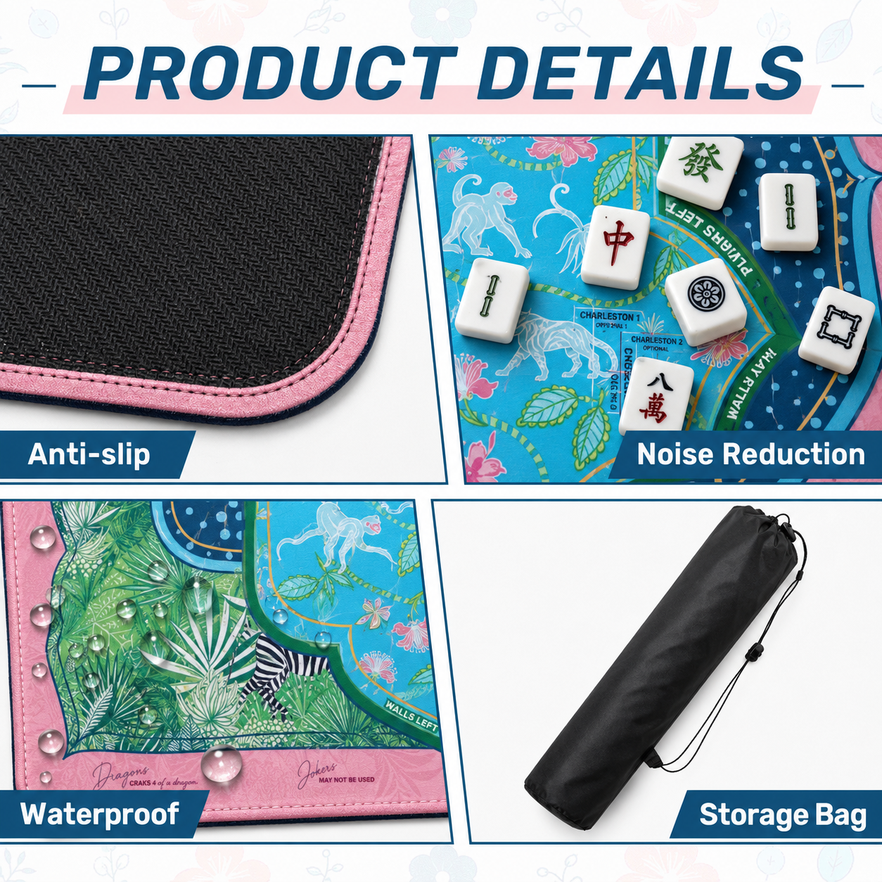 Tropical Menagerie Mahjong Mat
