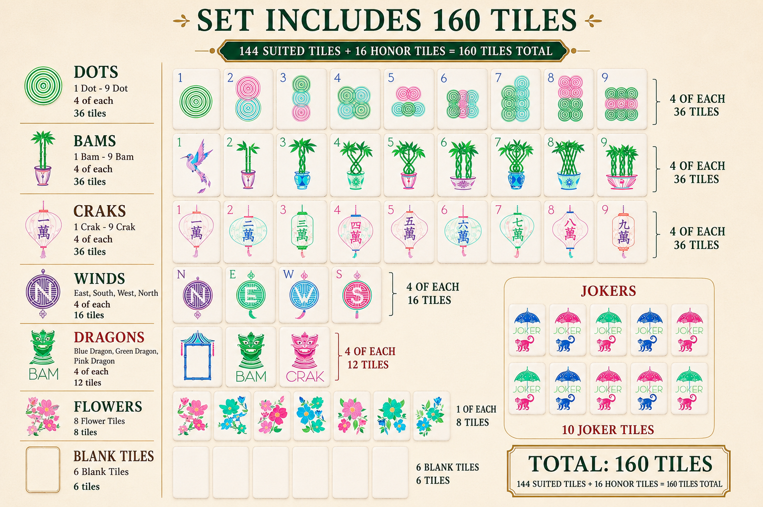 Jasmine Mahjong Tiles
