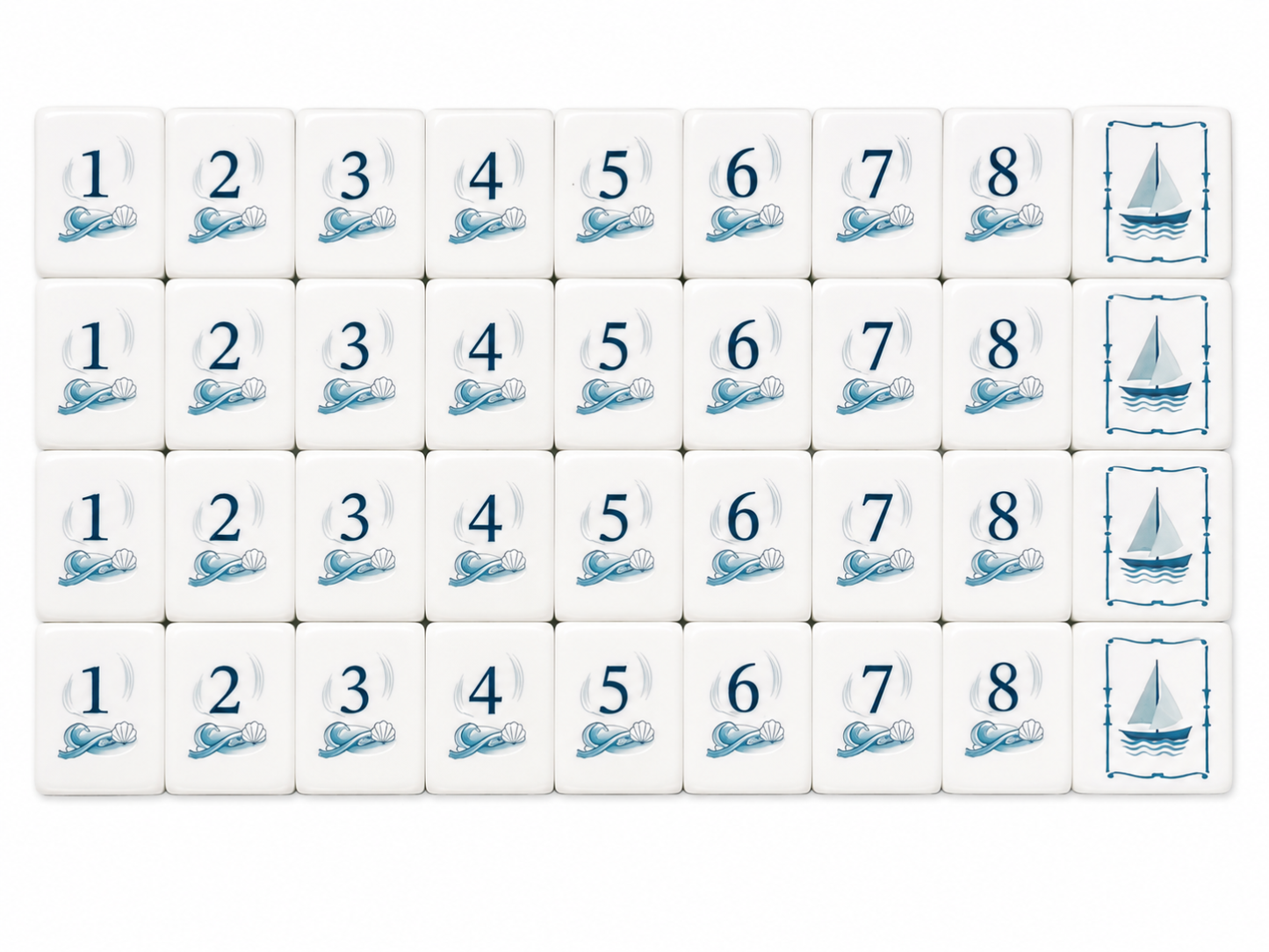 Ocean Breeze Mahjong Tiles