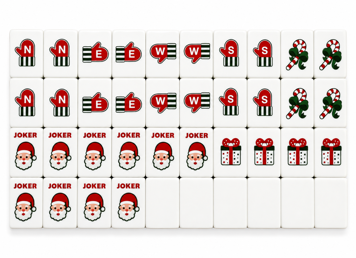 Christmas Mahjong Tiles