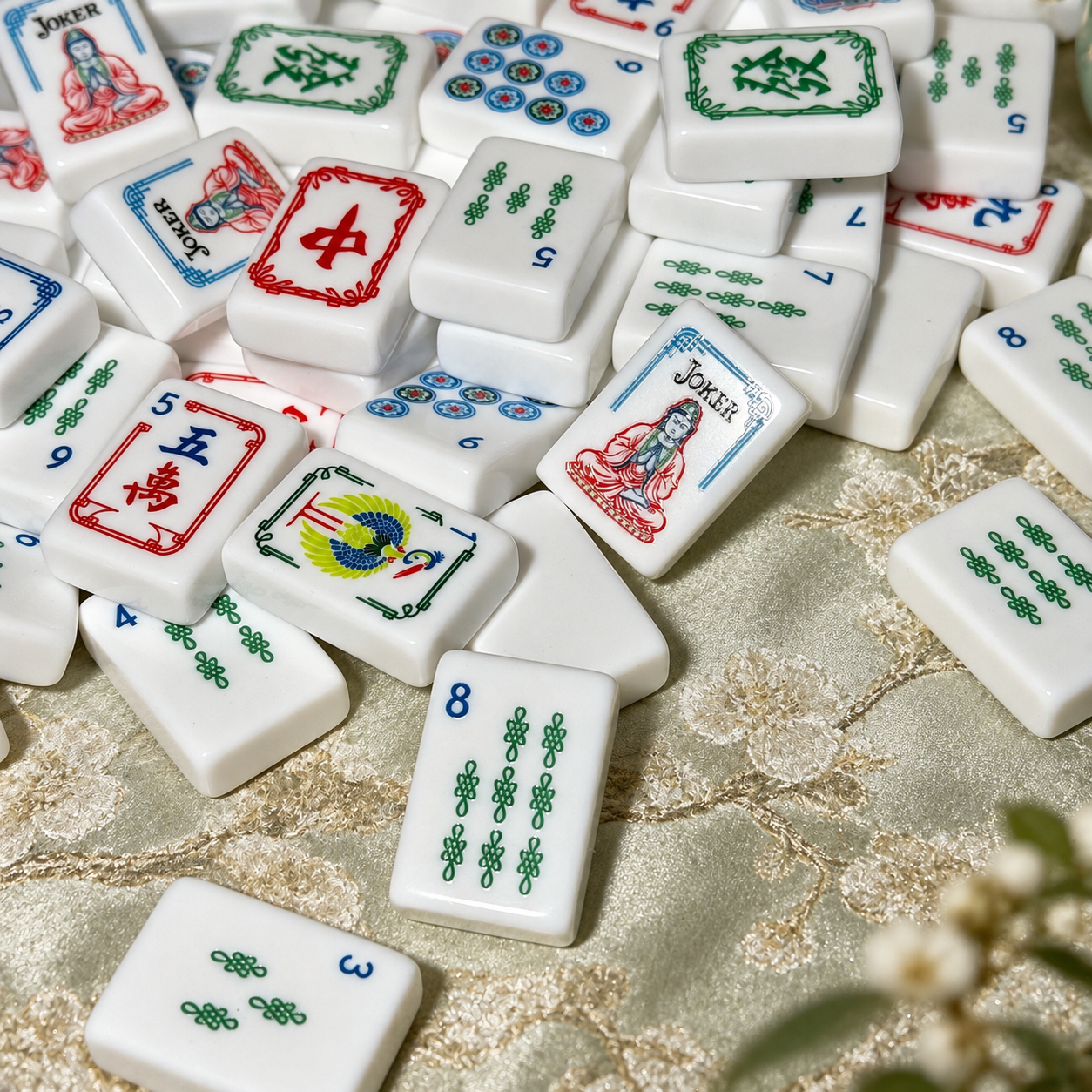 Classic White Heritage American Mahjong Tiles