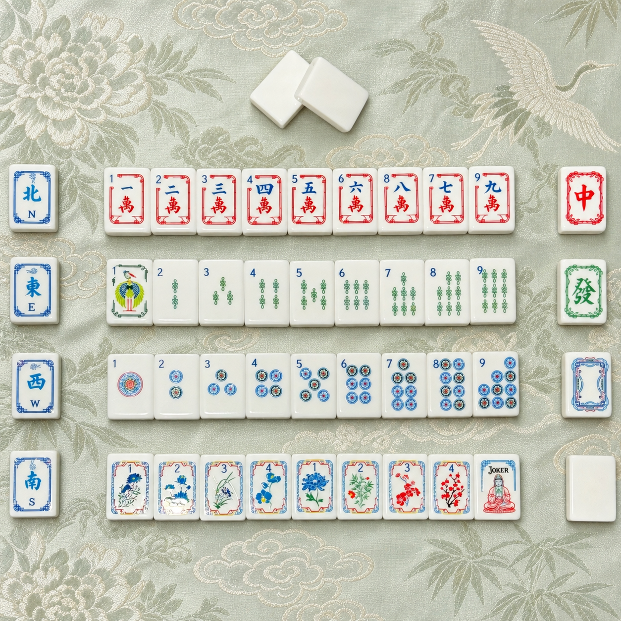 Classic White Heritage American Mahjong Tiles
