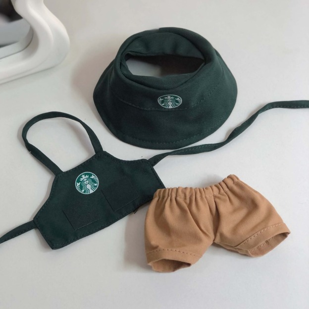 Labuubu Handmade Doll Starbucks Clothes