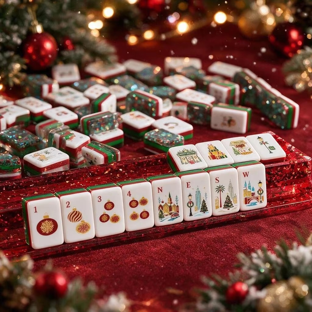 Winter Village Christmas Mahjong Tiles
