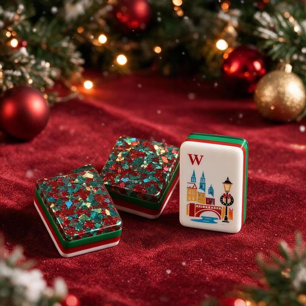 Winter Village Christmas Mahjong Tiles