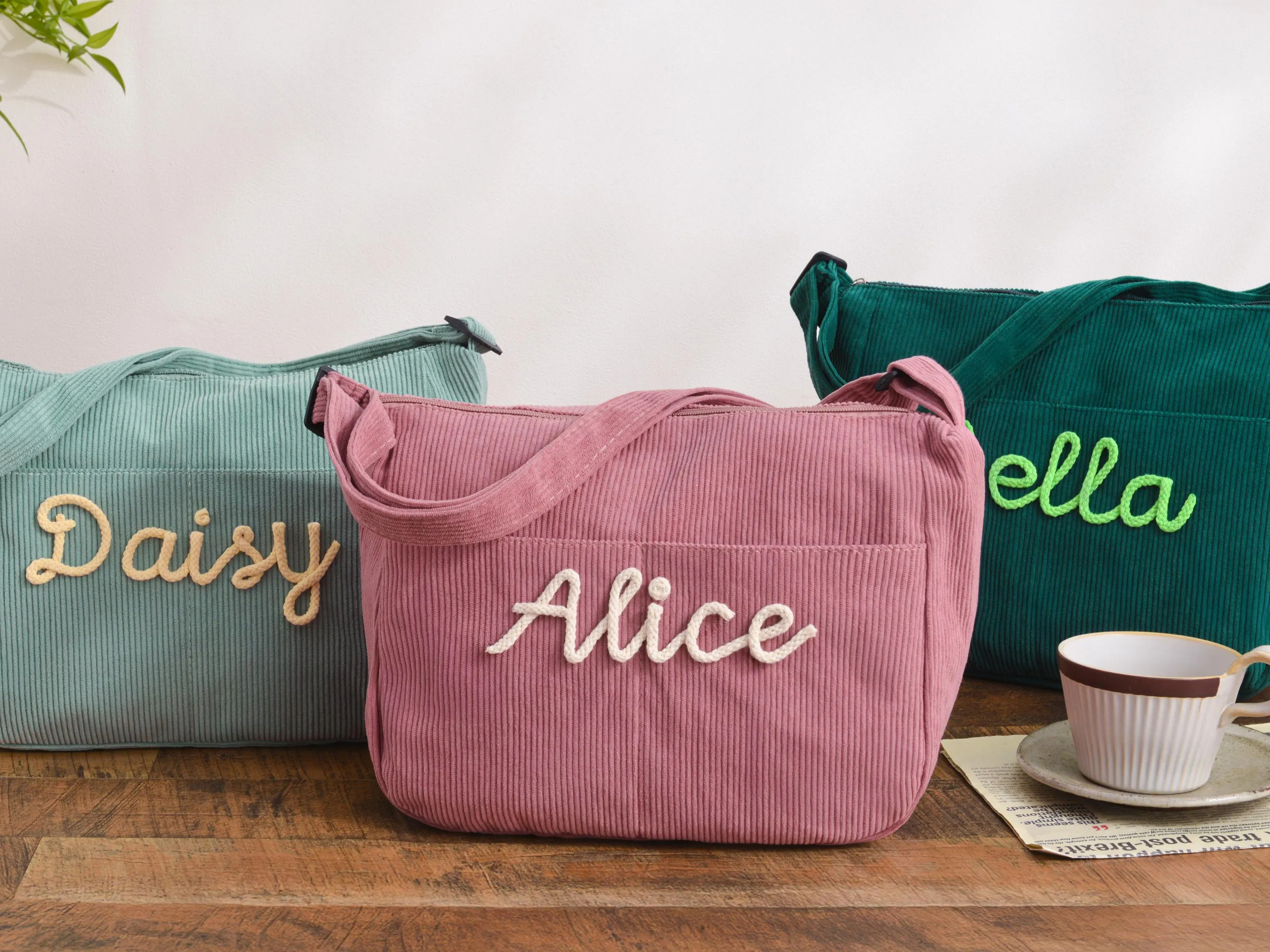 Personalized Corduroy Bag
