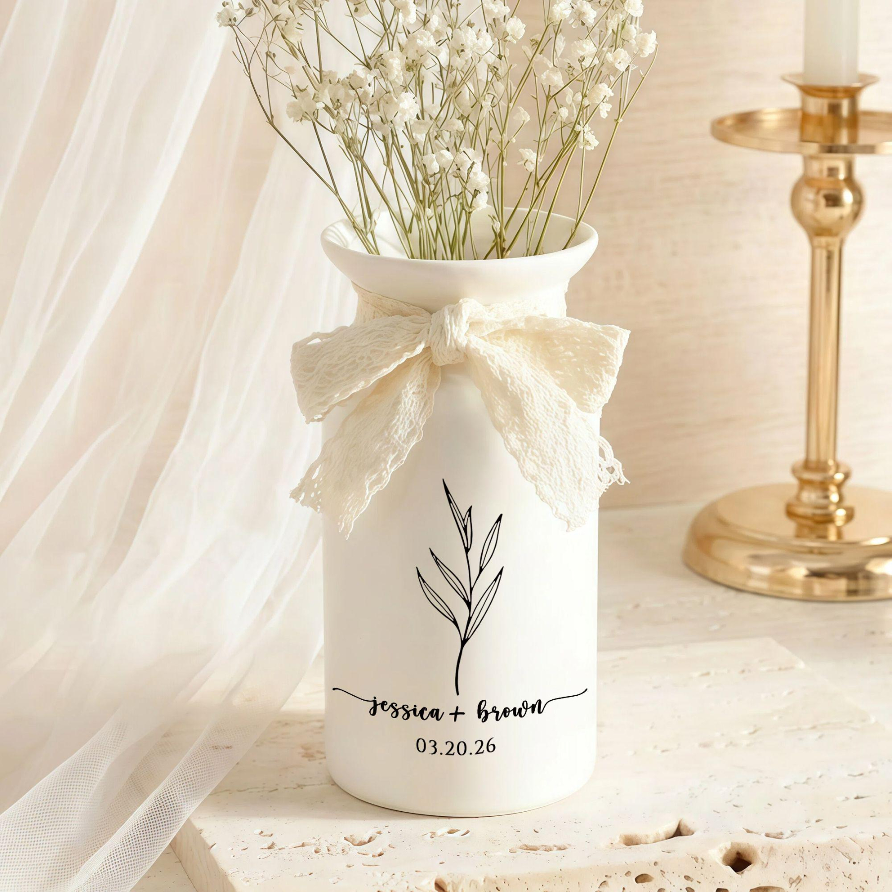 Custom Wedding Gifts Flower Vase