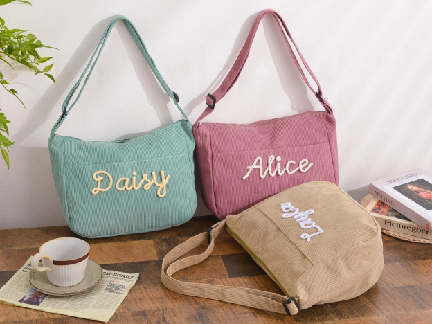 Personalized Corduroy Bag