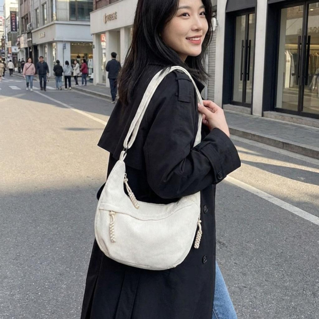 Personalized Corduroy Crossbody Bag