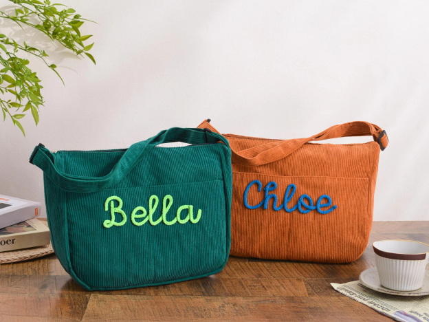 Personalized Corduroy Bag