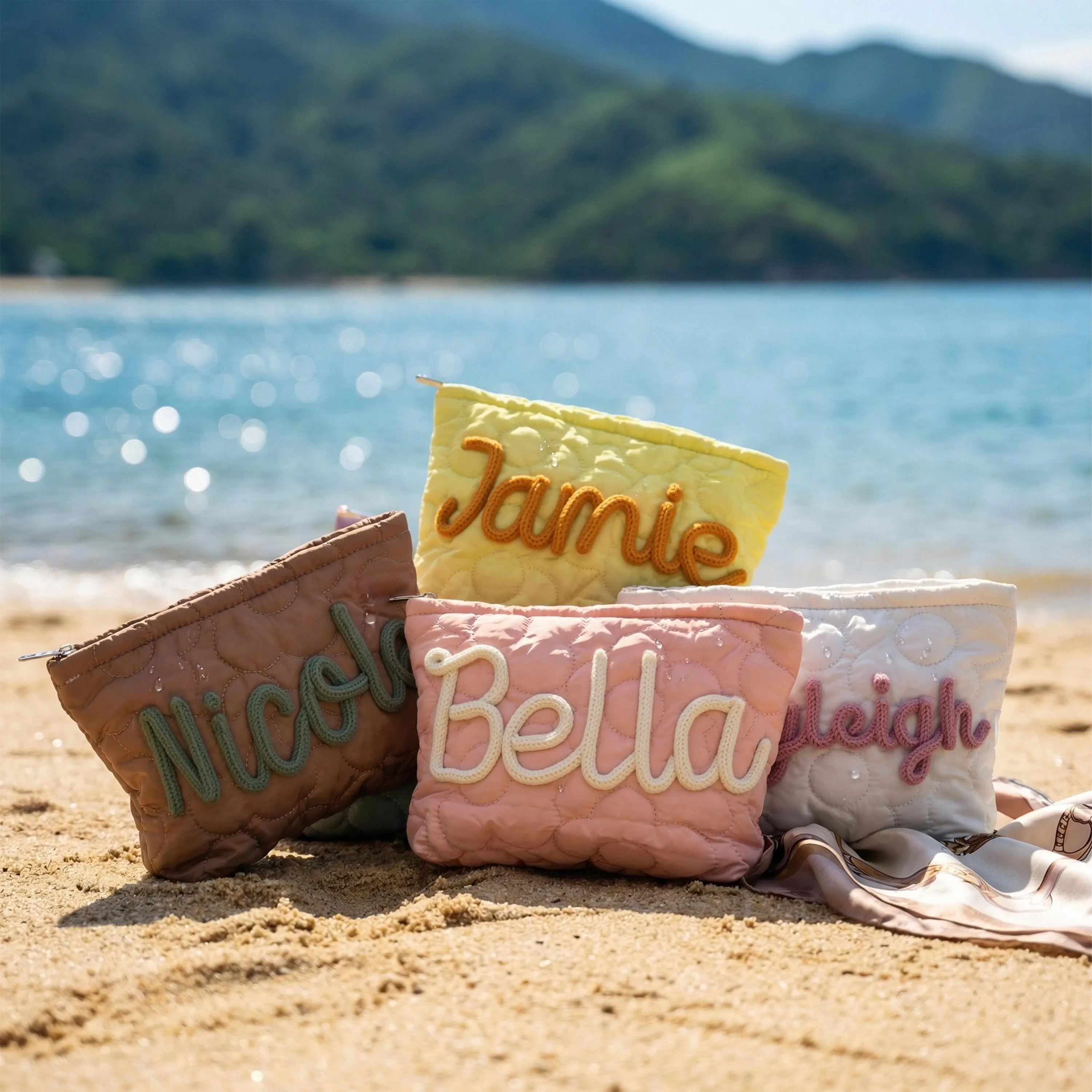 Personalized Quilted Makeup Bag