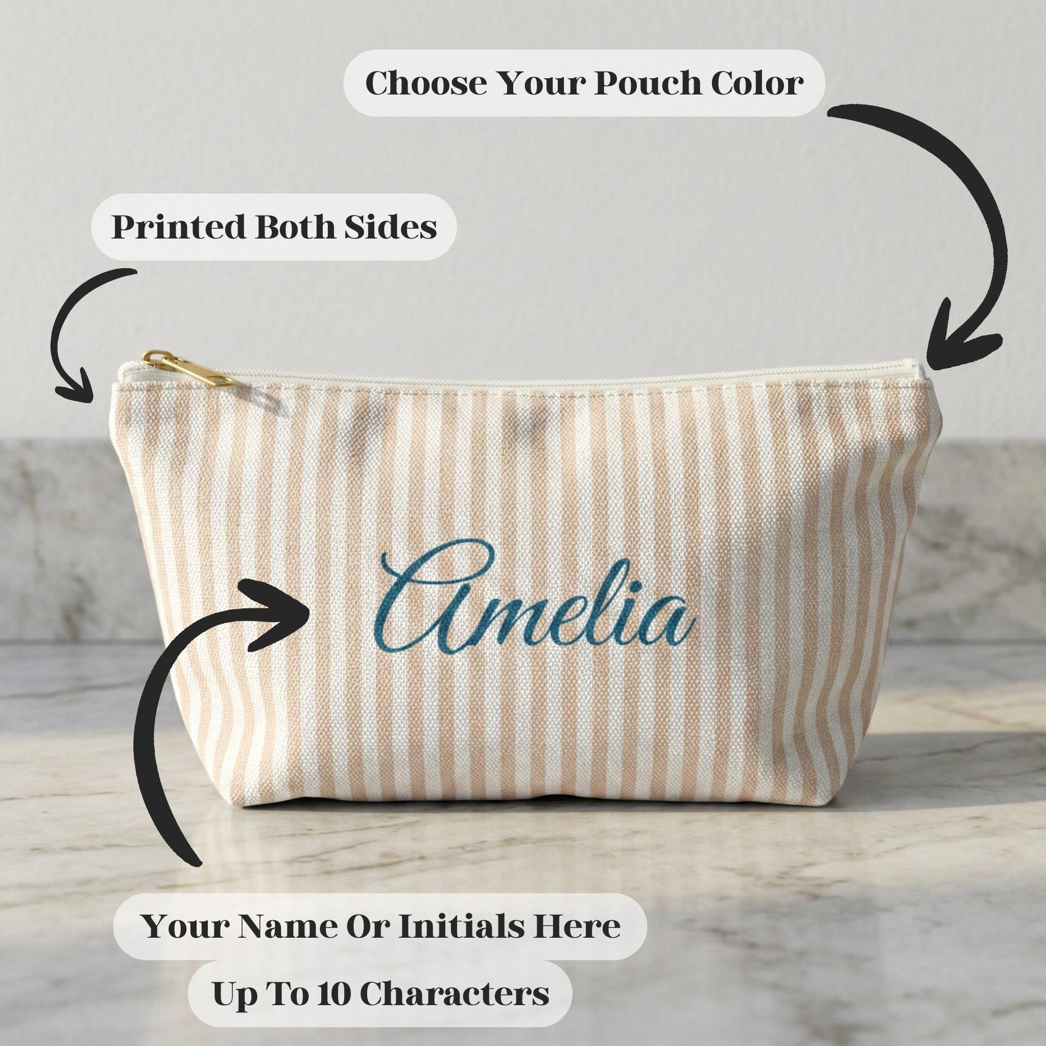 Personalized Makeup Bag: Custom Toiletry Organizer With Zipper