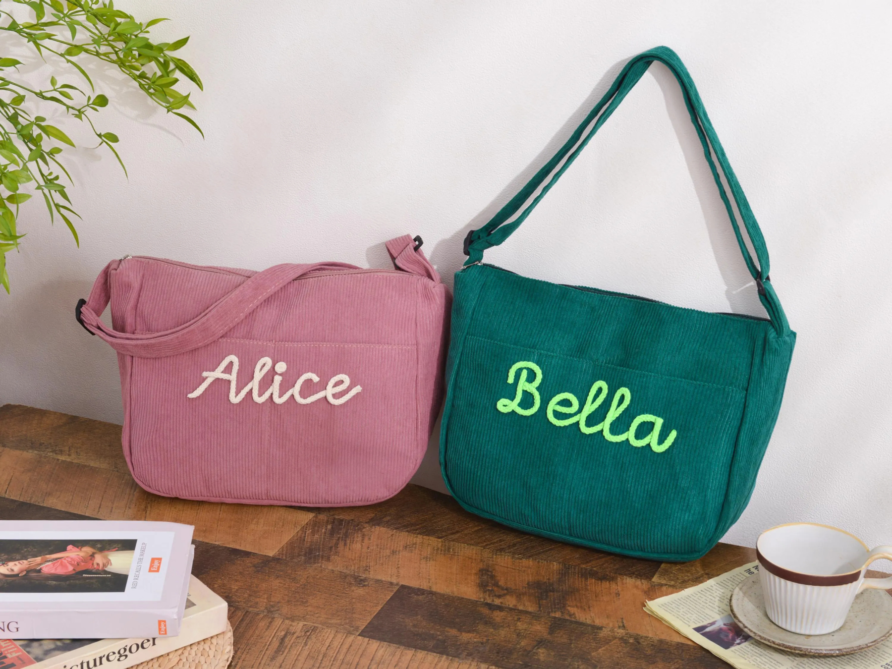 Personalized Corduroy Bag