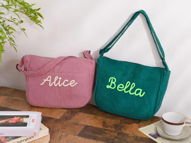 Personalized Corduroy Bag