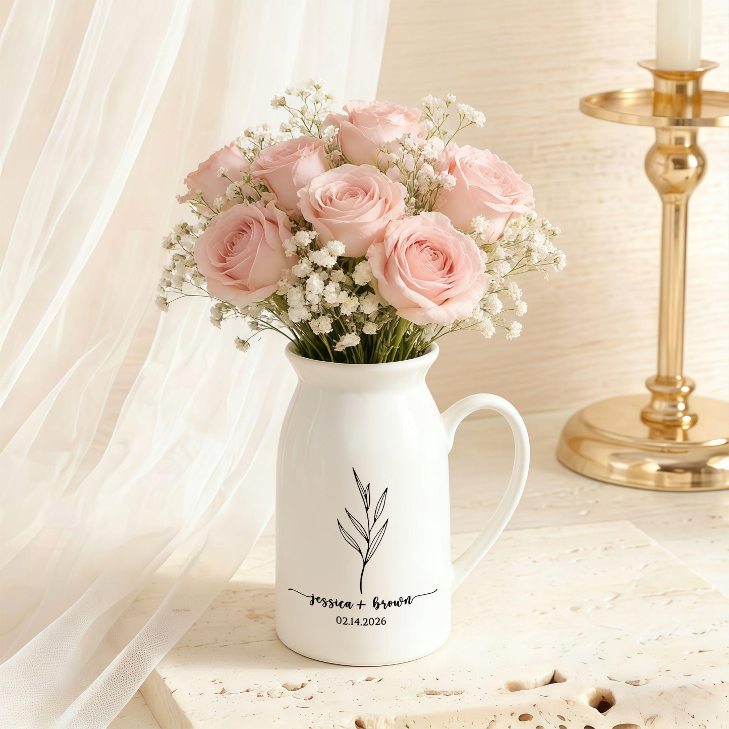 Custom Wedding Gifts Flower Vase