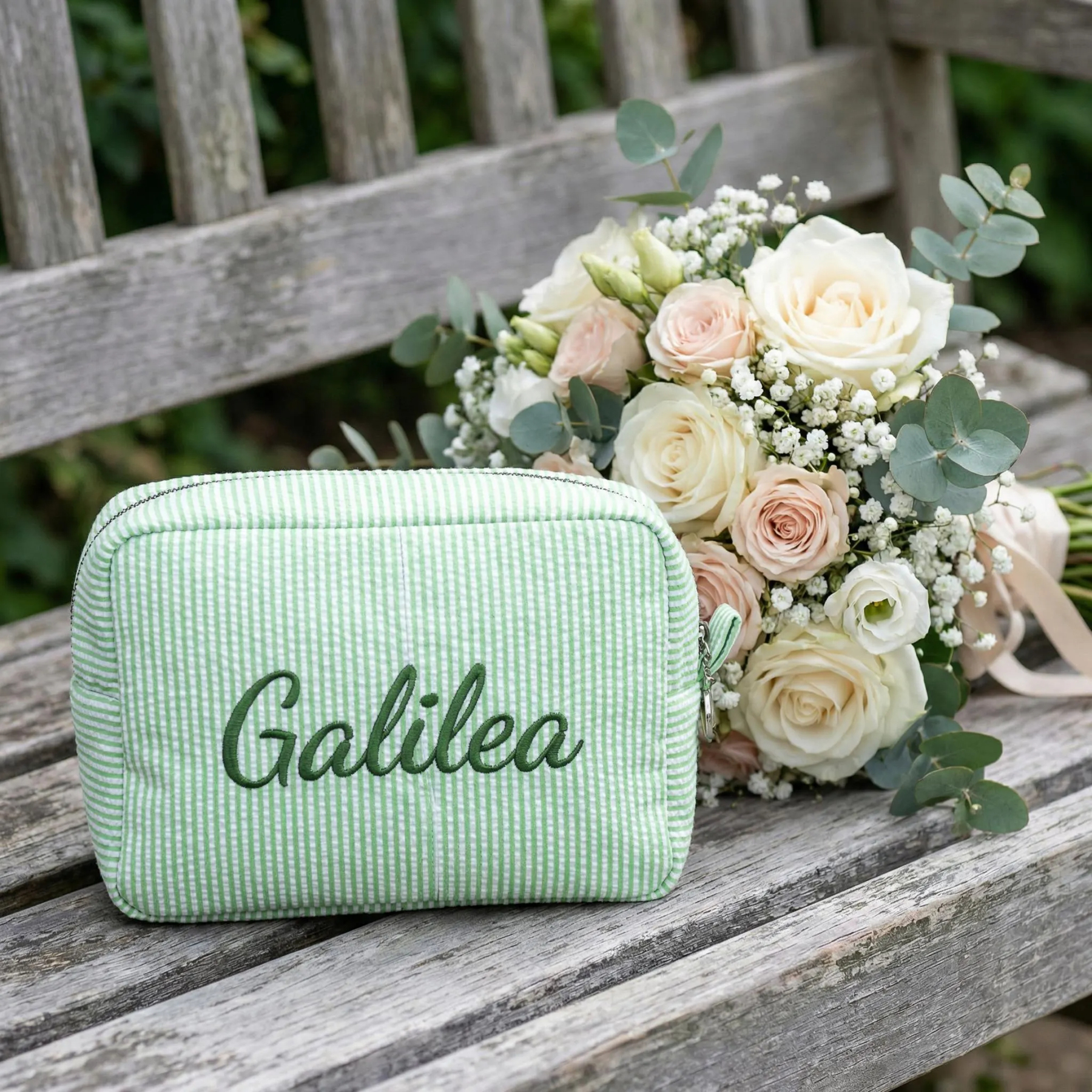 Personalized Embroidered Makeup Bag with Name