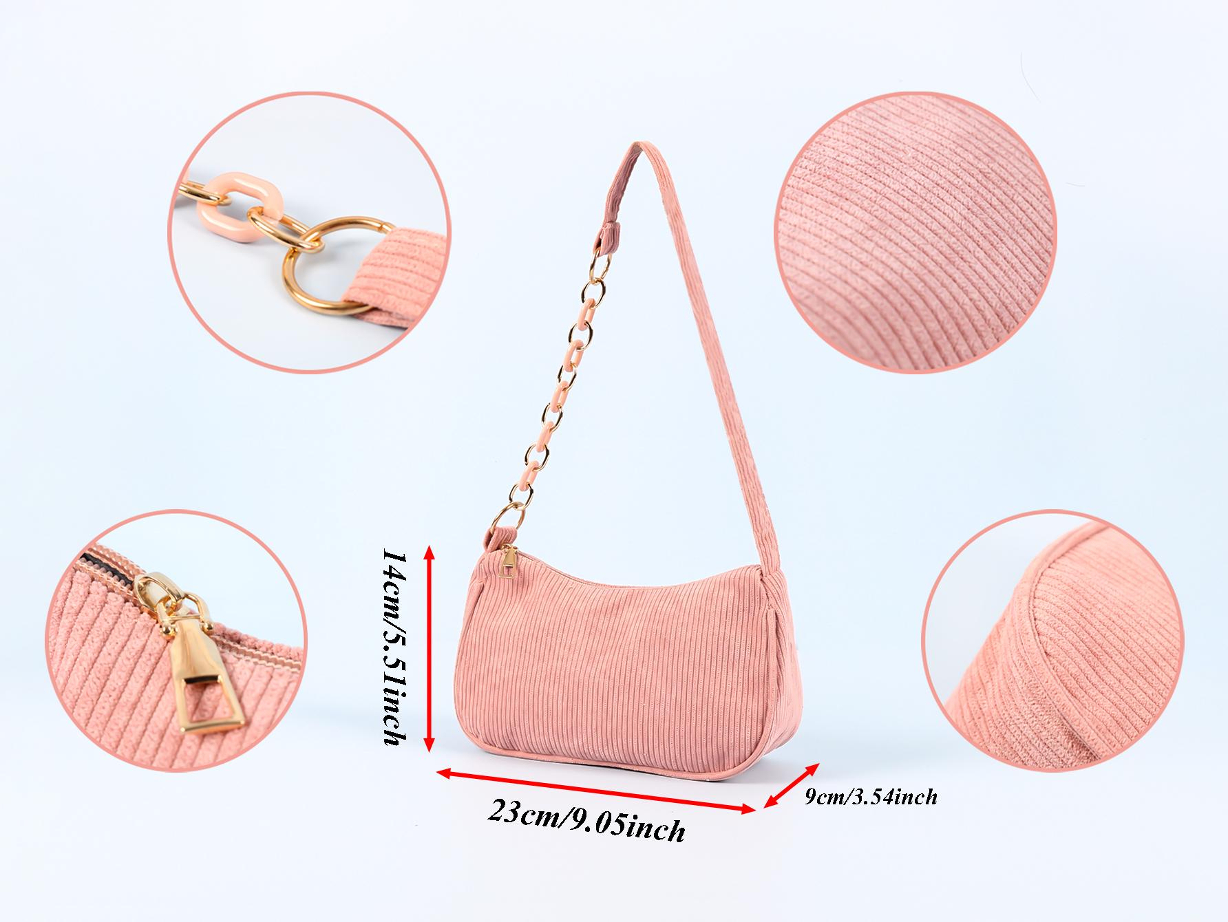 Personalized Corduroy Shoulder Bag