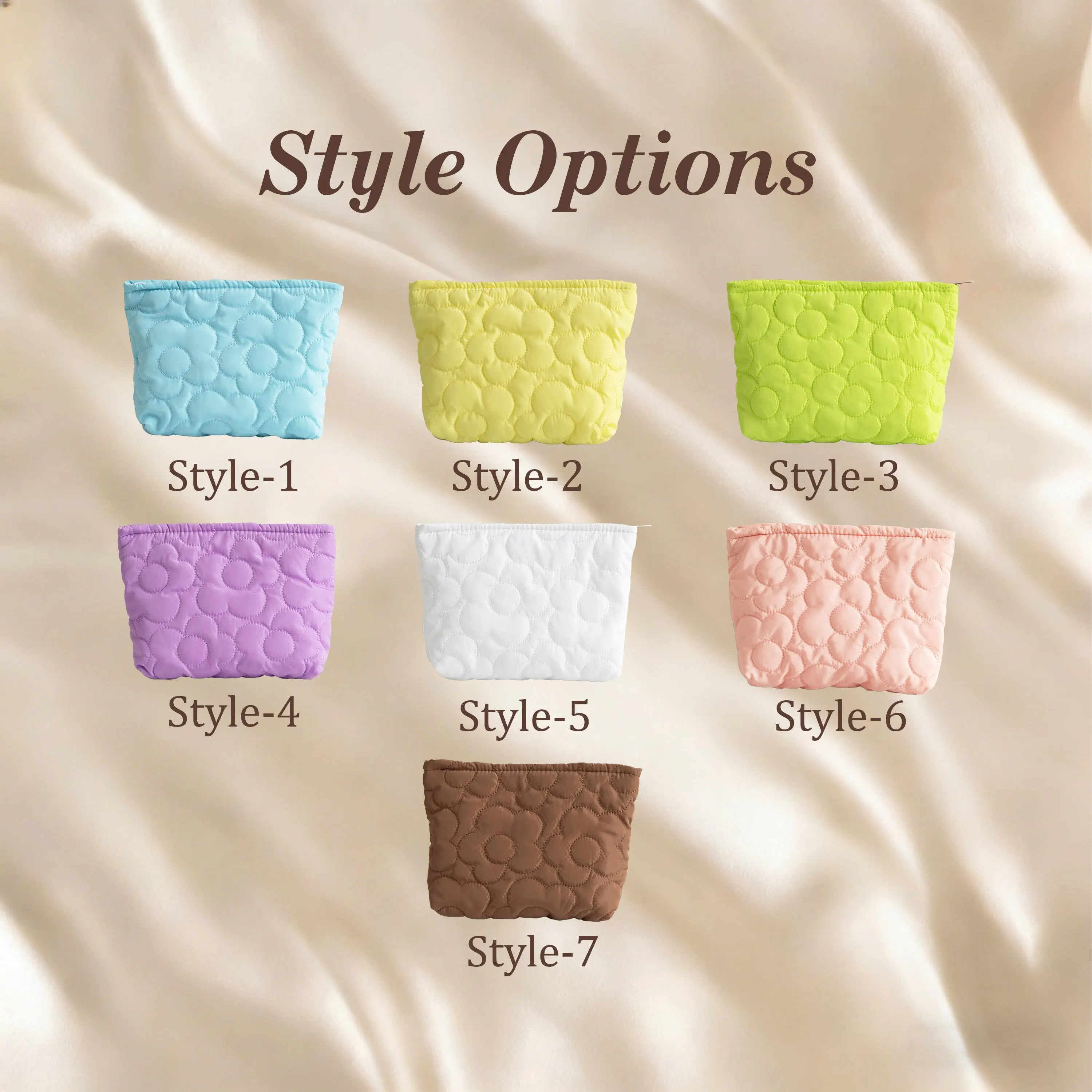 Personalized Quilted Makeup Bag