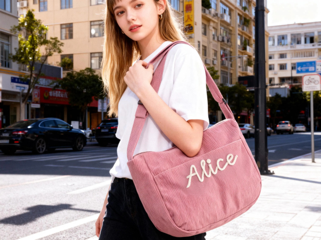 Personalized Corduroy Bag