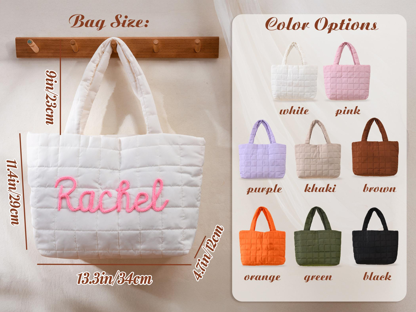 Personalized Name Tote Bag